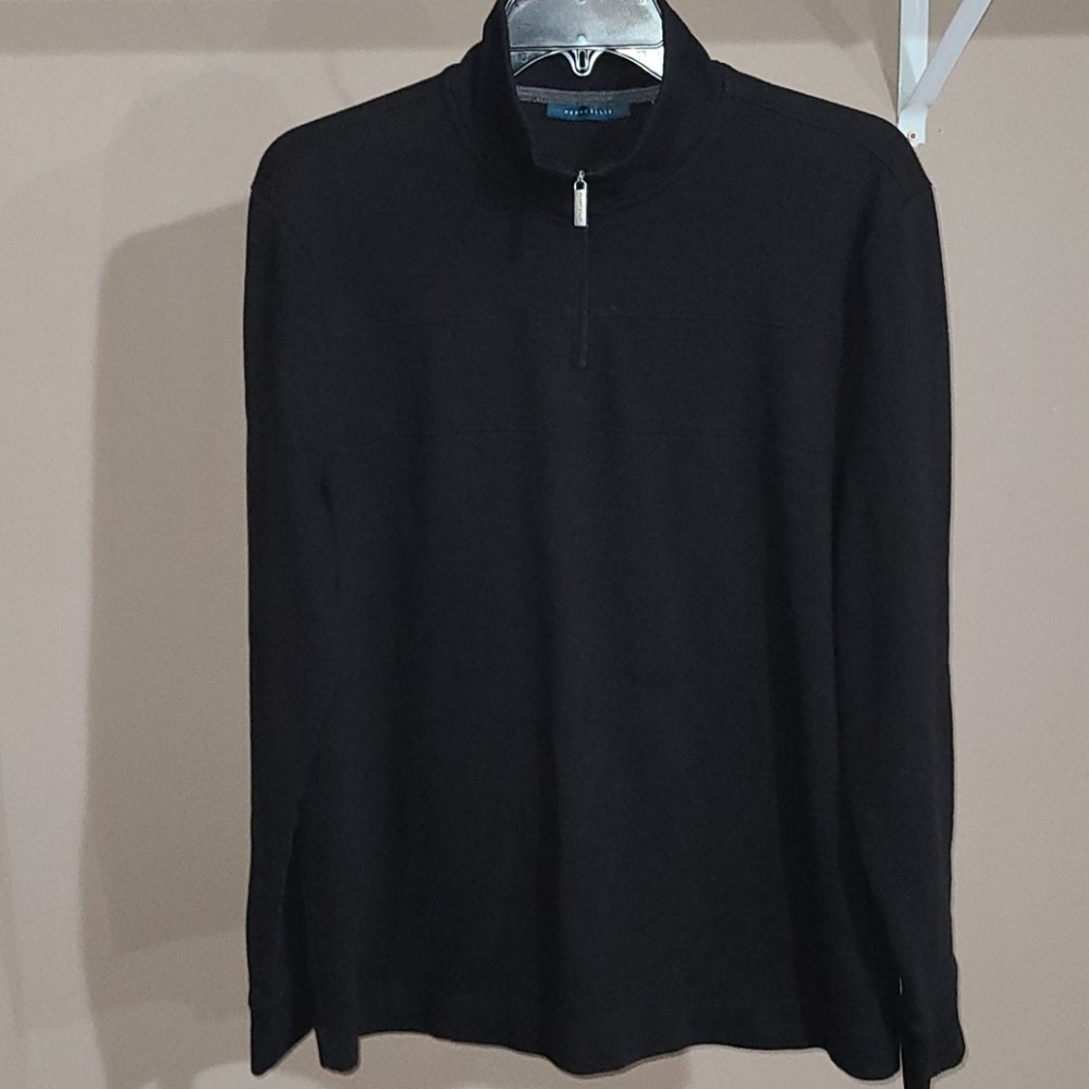 Perry Ellis Long Sleeve Polo, Size Large